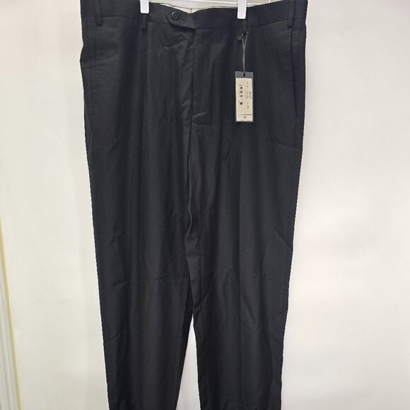 DEVON FLAT FRONT WOOL SERGE TROUSERS SIZE 38